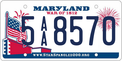 MD license plate 5AA8570