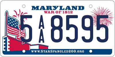 MD license plate 5AA8595