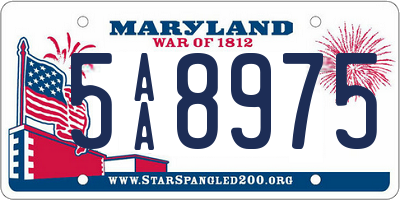 MD license plate 5AA8975