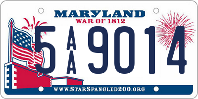 MD license plate 5AA9014