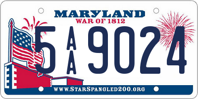 MD license plate 5AA9024