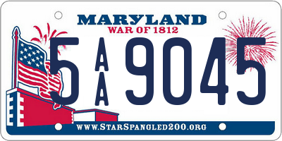 MD license plate 5AA9045