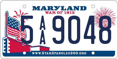 MD license plate 5AA9048