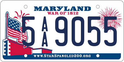 MD license plate 5AA9055