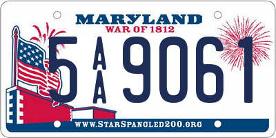 MD license plate 5AA9061