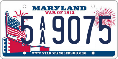 MD license plate 5AA9075