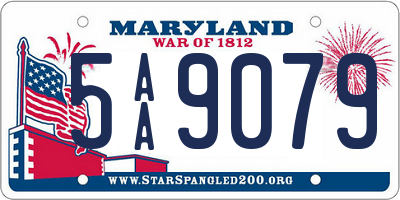 MD license plate 5AA9079