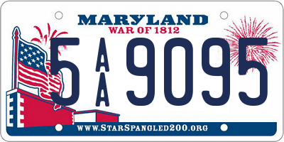 MD license plate 5AA9095