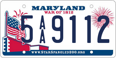 MD license plate 5AA9112