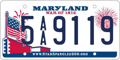 MD license plate 5AA9119