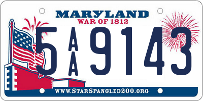 MD license plate 5AA9143