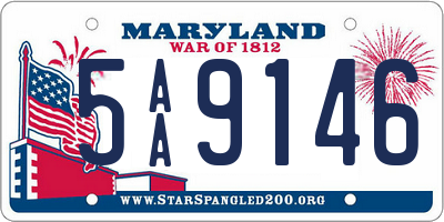 MD license plate 5AA9146