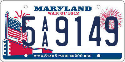 MD license plate 5AA9149