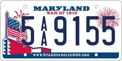 MD license plate 5AA9155