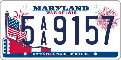 MD license plate 5AA9157