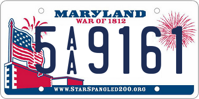 MD license plate 5AA9161