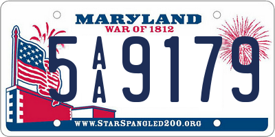 MD license plate 5AA9179