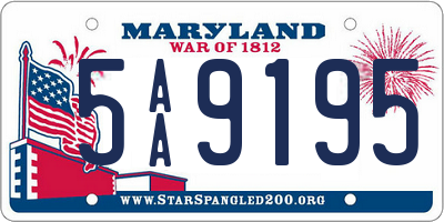 MD license plate 5AA9195