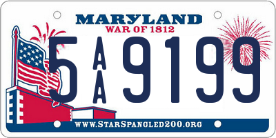 MD license plate 5AA9199