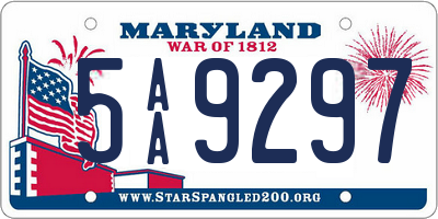 MD license plate 5AA9297
