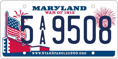 MD license plate 5AA9508