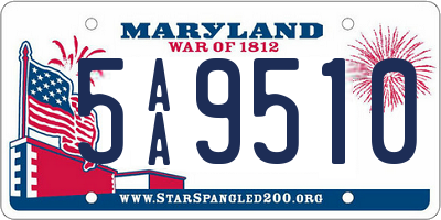 MD license plate 5AA9510