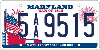 MD license plate 5AA9515