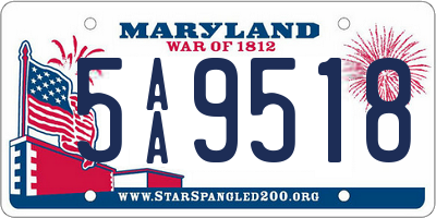 MD license plate 5AA9518