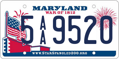 MD license plate 5AA9520