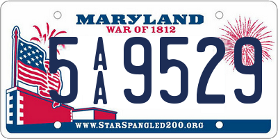 MD license plate 5AA9529