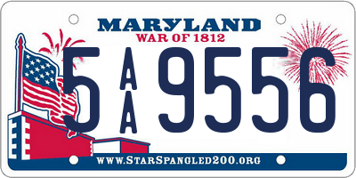 MD license plate 5AA9556