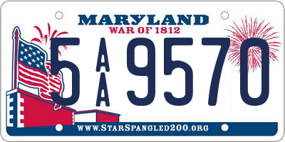 MD license plate 5AA9570