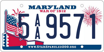 MD license plate 5AA9571