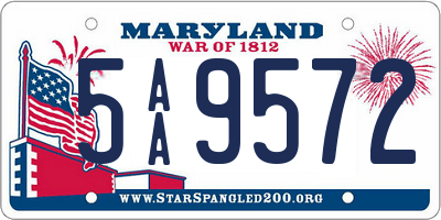 MD license plate 5AA9572