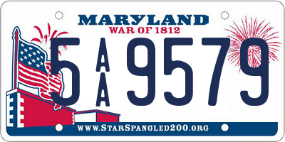 MD license plate 5AA9579