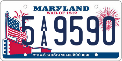 MD license plate 5AA9590