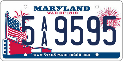 MD license plate 5AA9595