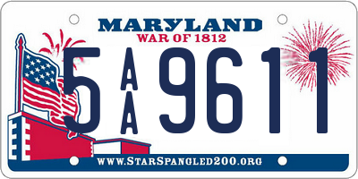 MD license plate 5AA9611