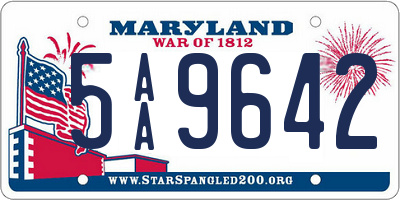 MD license plate 5AA9642