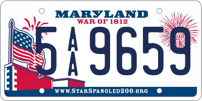 MD license plate 5AA9659