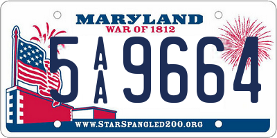 MD license plate 5AA9664