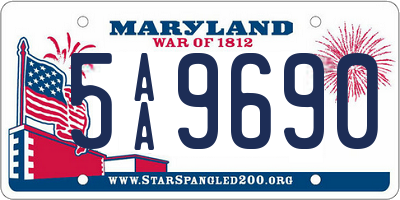 MD license plate 5AA9690