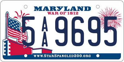 MD license plate 5AA9695