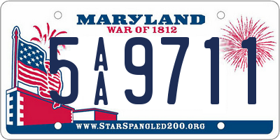 MD license plate 5AA9711