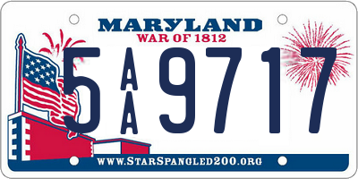 MD license plate 5AA9717