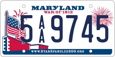 MD license plate 5AA9745