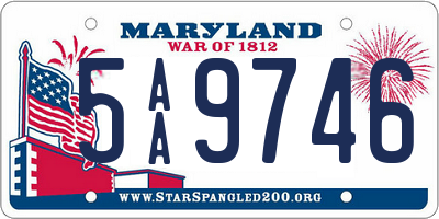 MD license plate 5AA9746