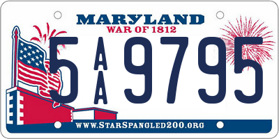 MD license plate 5AA9795