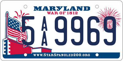 MD license plate 5AA9969