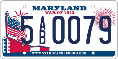 MD license plate 5AB0079